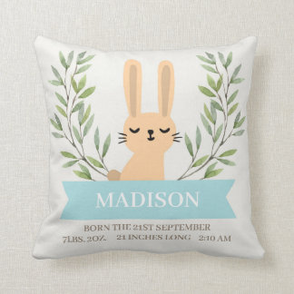 Kaninchen Geburtsstat Custom Pillow - Hasen Kissen