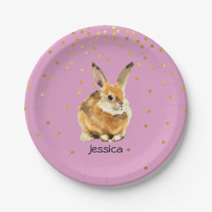 Kaninchen-Geburtstags-Party-Papierplatte Pappteller