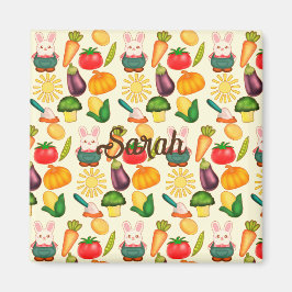 Kaninchen Gemüsesorten Bauer Magnet