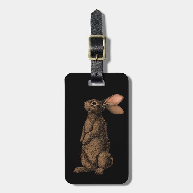 Kaninchen Gepäckanhänger (Vorderseite vertikal)