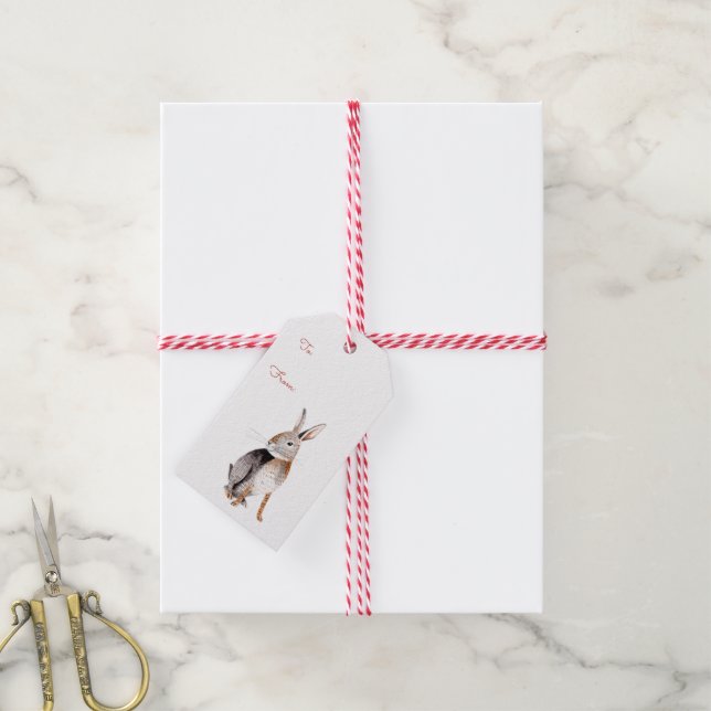Kaninchen Geschenkanhänger (Mit Garn)