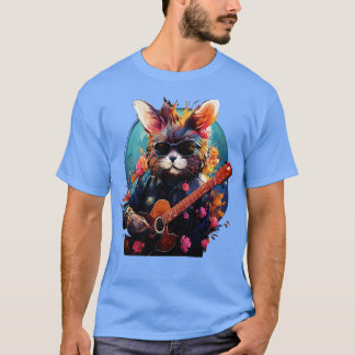 Kaninchen Gitarre spielen T-Shirt