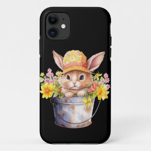 Kaninchen-Grafik für Mädchen Blütenfrühlingszeit Case-Mate iPhone Hülle