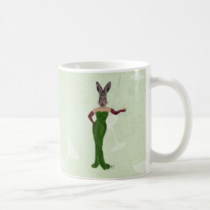 Kaninchen-Grün-Kleid 3 Kaffeetasse
