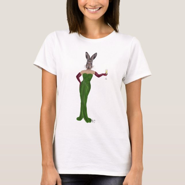 Kaninchen Grünes Kleid 3 T-Shirt (Vorderseite)