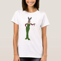 Kaninchen Grünes Kleid