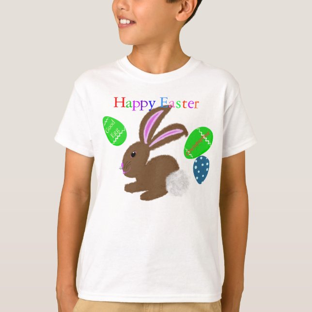 Kaninchen Gutes Ei PERSONALISIEREN T-Shirt (Vorderseite)