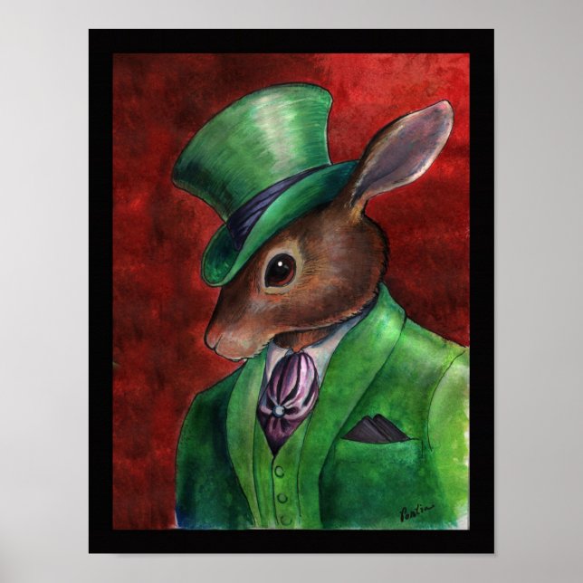 Kaninchen Haberdashery von Portia St. Luke Poster (Vorne)