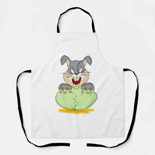 Kaninchen Halloween Schürze (Vorderseite)