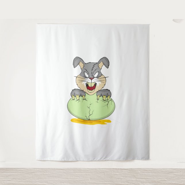 Kaninchen Halloween Wandteppich (Vorderseite)
