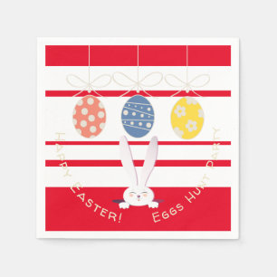 Kaninchen Happy Easter Eggs Jagen Frühjahr Party M Serviette