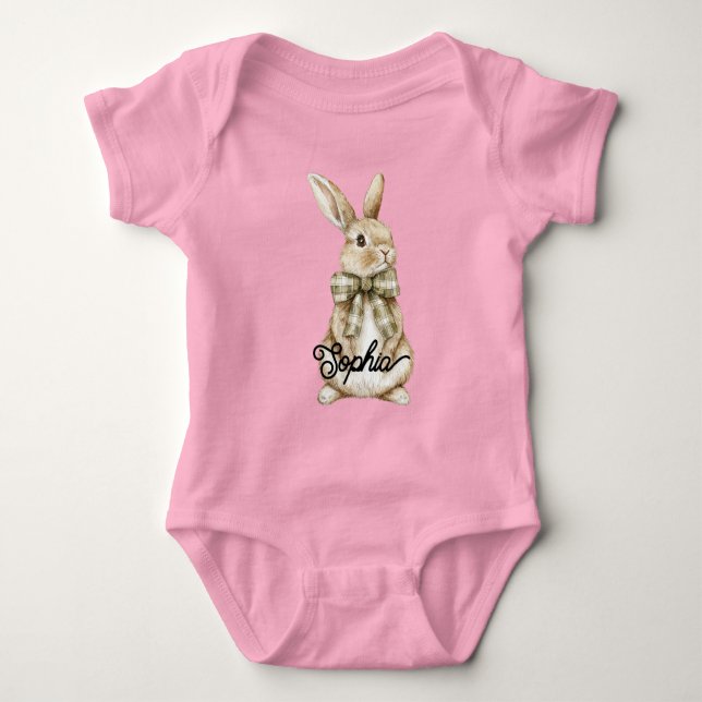 Kaninchen-Hase Baby Strampler (Vorderseite)
