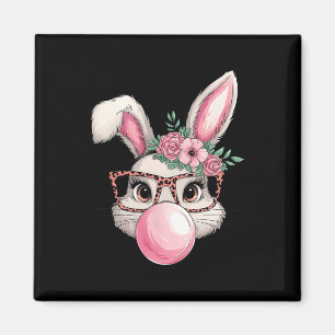 Kaninchen Hase bläst Seifenblase Ostertag Niedlich Magnet