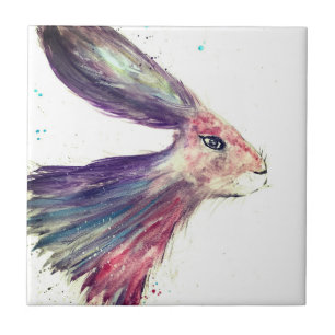 Kaninchen Hase Florales Tier Wilde Tiere Niedlich Fliese