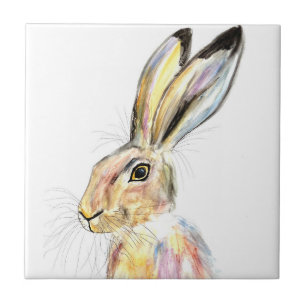 Kaninchen Hase Florales Tier Wilde Tiere Niedlich  Fliese