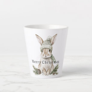 Kaninchen-Hase Grüner Hut Weihnachten Milchtasse