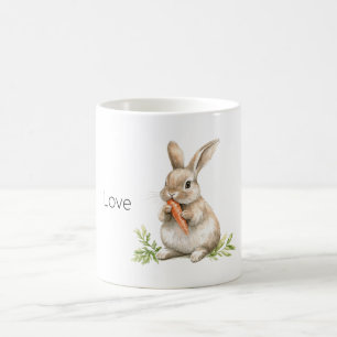 Kaninchen Hase Karotte Kaffeetasse