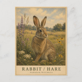 Kaninchen Hase Meadowlands VINTAGE Postkarte