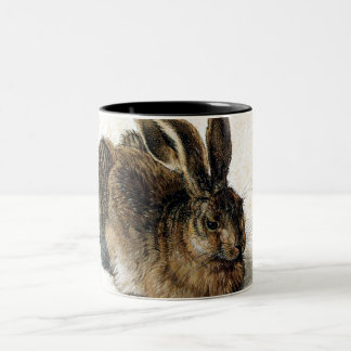 Kaninchen-Hasen im Schnee - Durand Zweifarbige Tasse