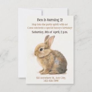 Kaninchen, Hasen, Kinder Einladung zum Geburtstag