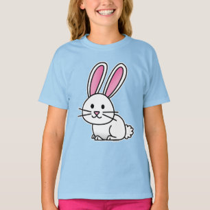Kaninchen-Hasen-Weißwein-Schwanz lange Ohren T-Shirt