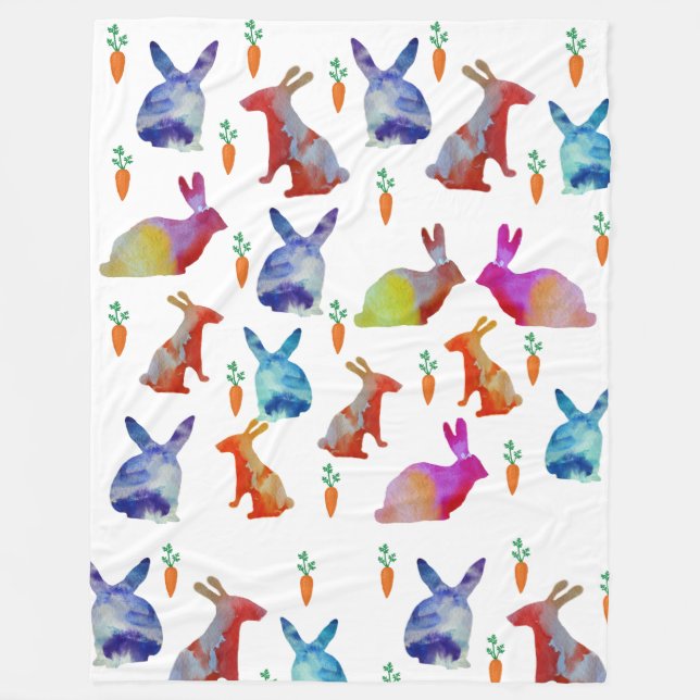 Kaninchen-Himmel, Ostern Fleecedecke (Vorderseite)