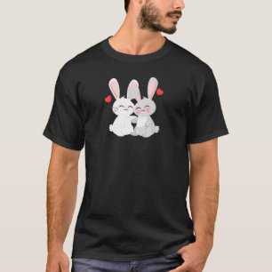 KANINCHEN Hochzeit Jubiläum Verlobungsfeier Er Ihm T-Shirt