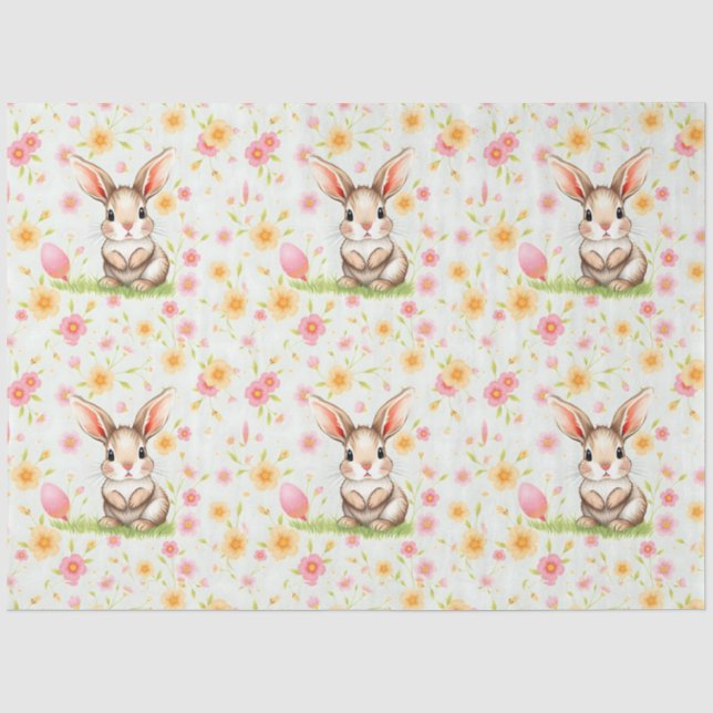 Kaninchen Holiday Oster Moderne Sammlung Seidenpapier (Vorderseite)
