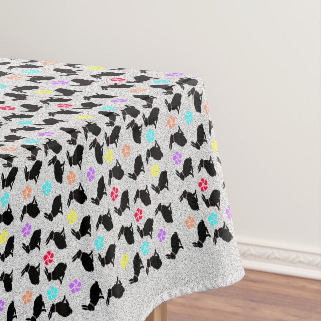 Kaninchen, Hübsche Blume, Petalen, grau Tischdecke (Beispiel)
