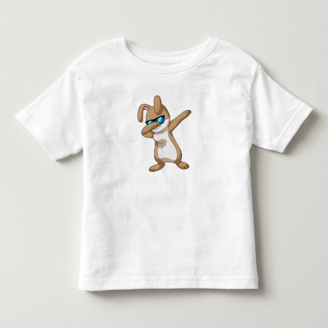 Kaninchen im Hip Hop Dance Dab Kleinkind T-shirt (Vorderseite)