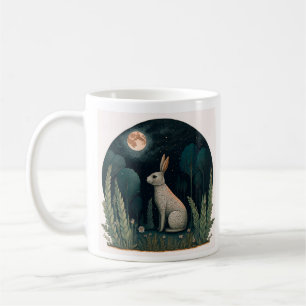 Kaninchen im Mondlicht Kaffeetasse