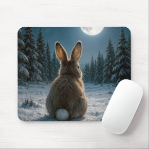 Kaninchen im Mondlicht Mousepad