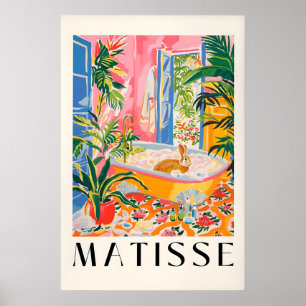 Kaninchen in der Badewanne Kunstprint Matisse Bade Poster