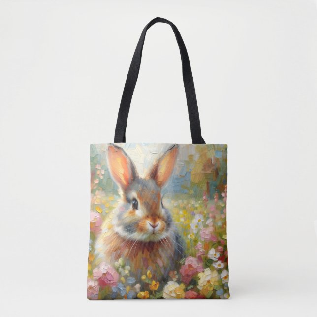 Kaninchen in der Wildnis Tasche (Vorderseite)