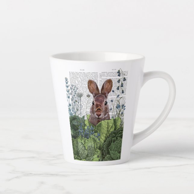 Kaninchen in einem Kohl-Patch Milchtasse (Rechts)