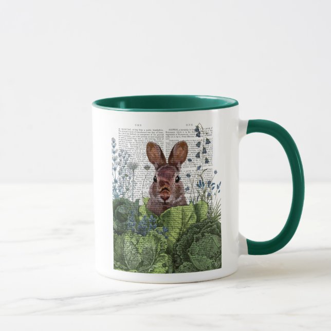Kaninchen in einem Kohl-Patch Tasse (Rechts)