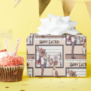 Kaninchen in einem Lineup Wrapping Paper Geschenkpapier