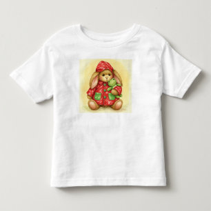 Kaninchen in einem roten Regenmantel mit Frosch, v Kleinkind T-shirt