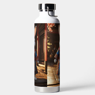 "Kaninchen in einer Flasche: Eine Whimsikinszene" Trinkflasche