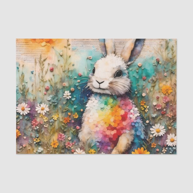 Kaninchen in einer Wildblume, die auf der "Meadow  Seidenpapier (Vorderseite)