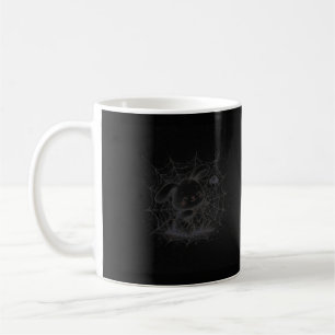 Kaninchen in glänzendem Spinnennetz Halloween-Kaff Kaffeetasse