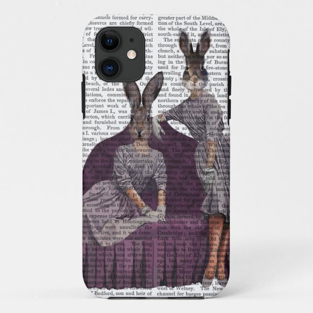 Kaninchen in Lila.png Case-Mate iPhone Hülle (Rückseite)