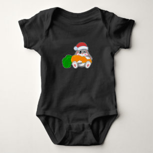 Kaninchen Karotte Weihnachten Santa Hut Baby Strampler