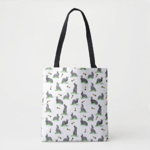 Kaninchen-Karotten-Wahn-All-Over-Print-Tasche Tasche