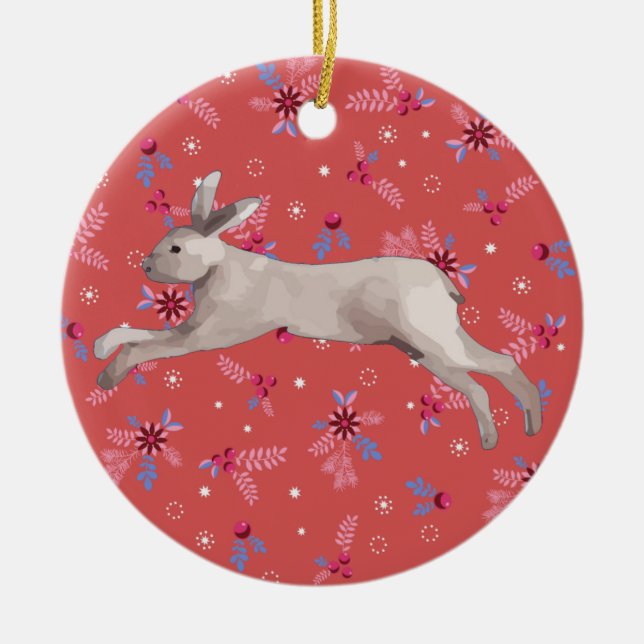 Kaninchen Keramik Ornament (Vorne)