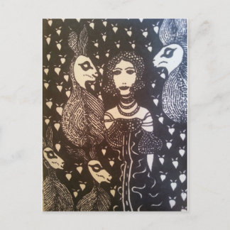 Kaninchen-Liebe Postkarte