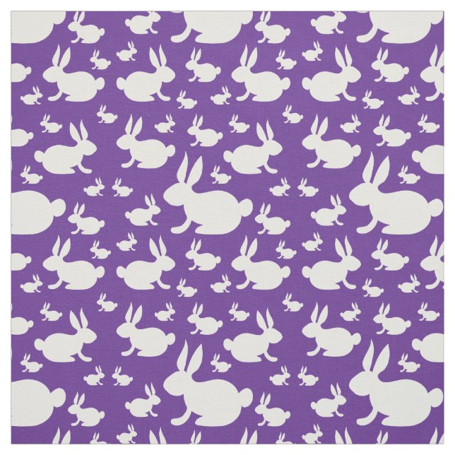 Kaninchen Lila weißes Gewebe Stoff (Muster)