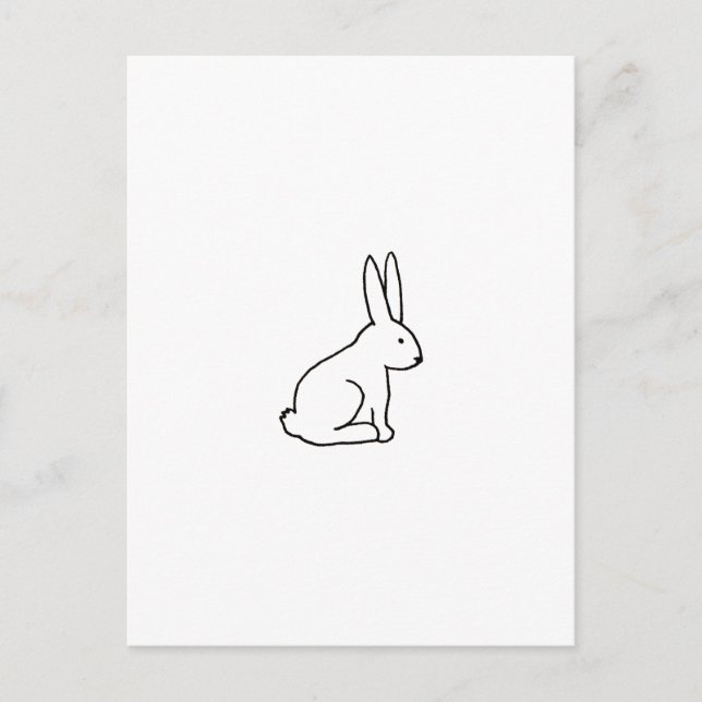Kaninchen lustig Spaß einfache grafische Symbol-Lo Postkarte (Vorderseite)