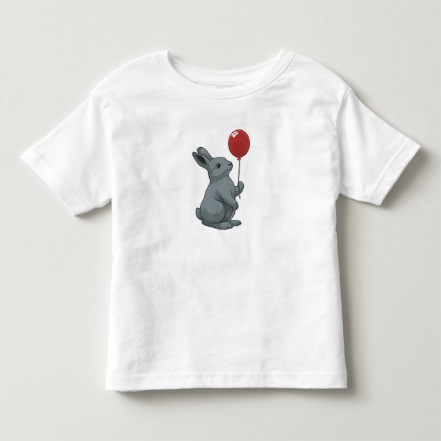 Kaninchen mit Ballon Kleinkind T-shirt (Vorderseite)