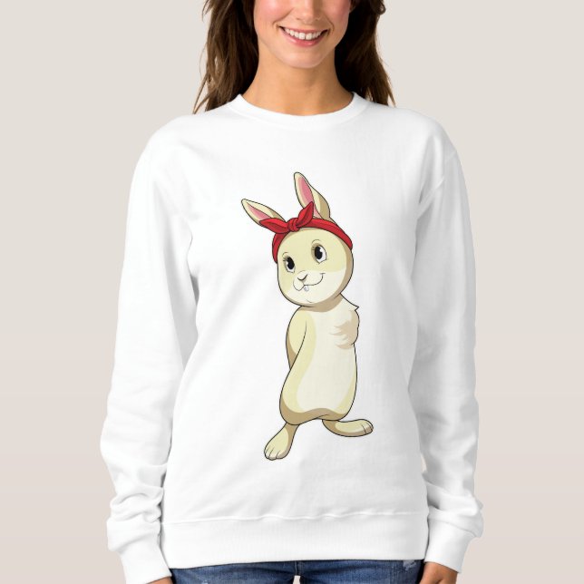 Kaninchen mit Bandana Sweatshirt (Vorderseite)